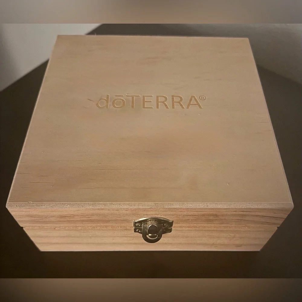 doTERRA Wooden Essential Oil Storage Box | 25 Bottle Organizer Case